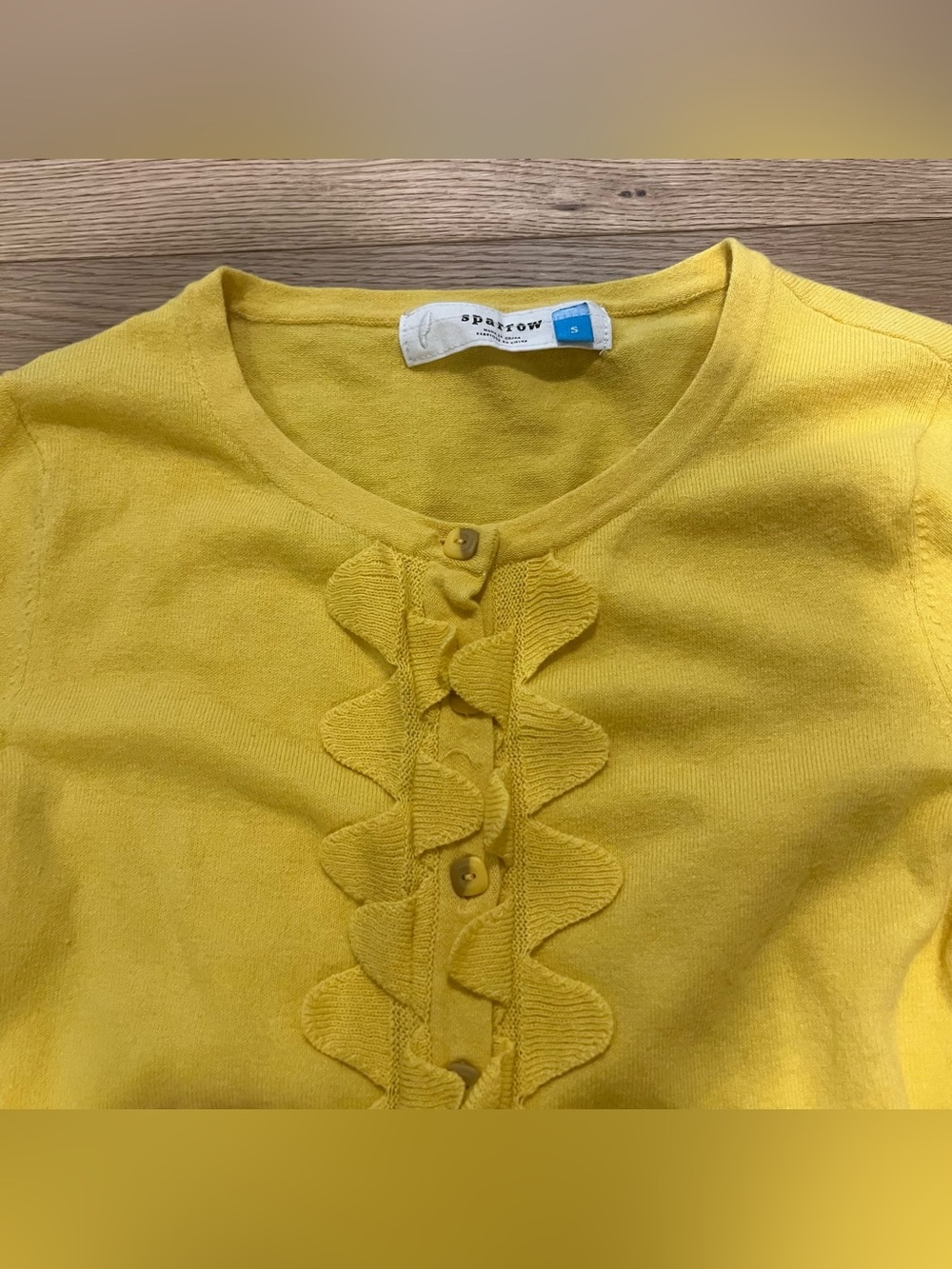 Anthropologie Sparrow Shoreline Scallop Cardigan Sweater - Picture 4 of 7